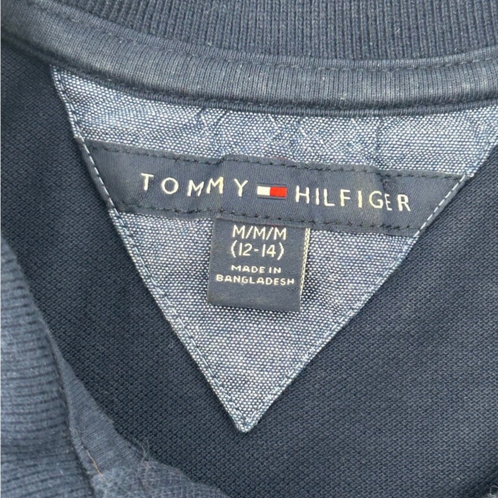 Tommy Hilfiger Boys Navy Blue Polo Short Sleeve Shirt Size‎ M 12-14 - Picture 7 of 8